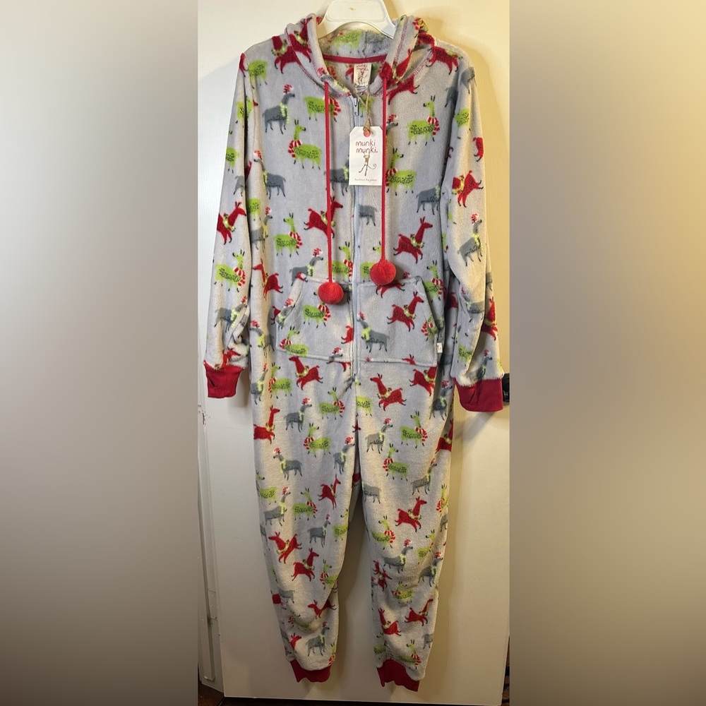 Munki Munki Llama Holiday One Piece Pajama